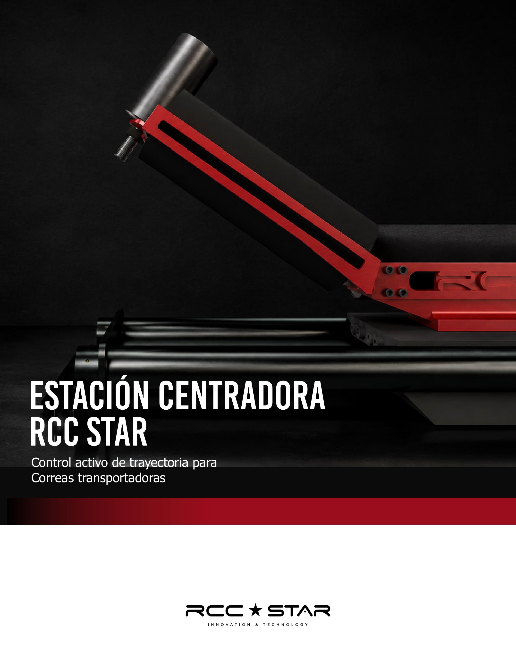 Estación Centradora RCC STAR sobre rodillos de correa transportadora