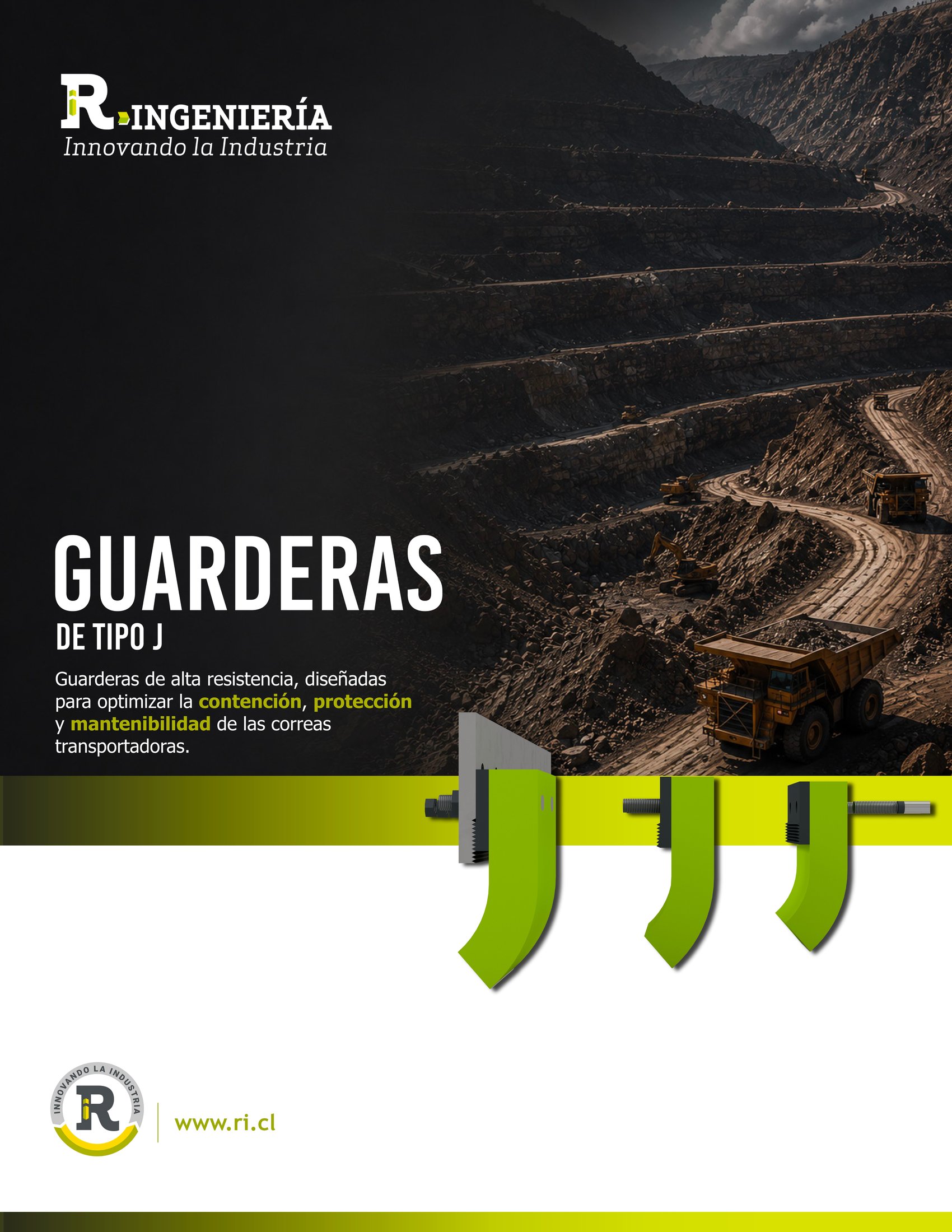Guarderas Tipo J de fabricación propia R Ingeniería